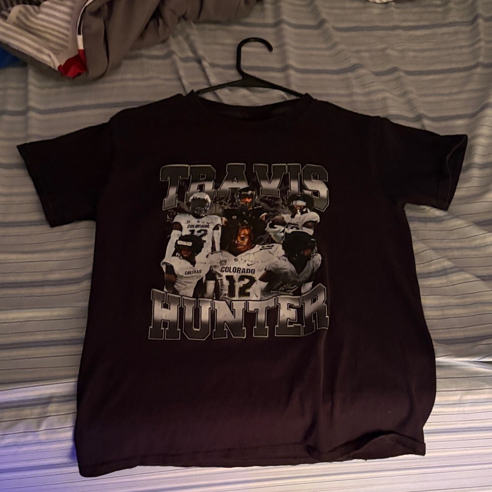 Black Graphic T-Shirt with Sports Design